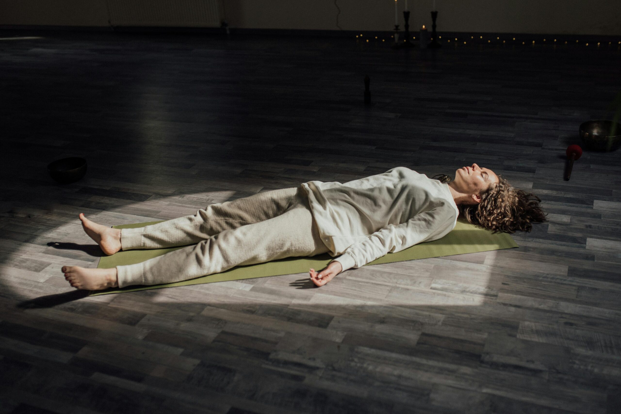 Woman practicing Yoga Nidra